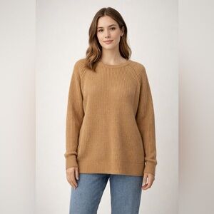 Callahan Knitwear Waffle Knit Sweater NWOT Size XL in Camel 100% Acrylic 8166